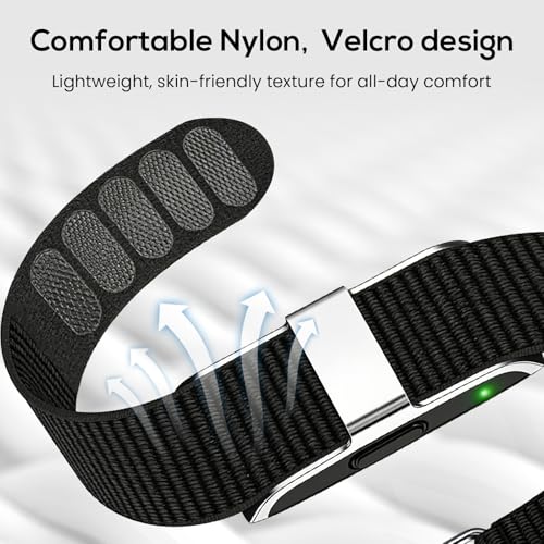 Nylon Biceps/Wrist/Arm/Ankle Bands Compatible with Hume Band 1.0 - color: Black