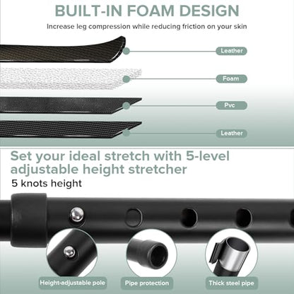Hamstring Stretcher, Knee Extension & Pain Relief Device for Lower Body Flexibility, Adjustable Back, Leg, Calf & Hip Stretching Tool, Improves Range of Motion, Knee Pain Relief