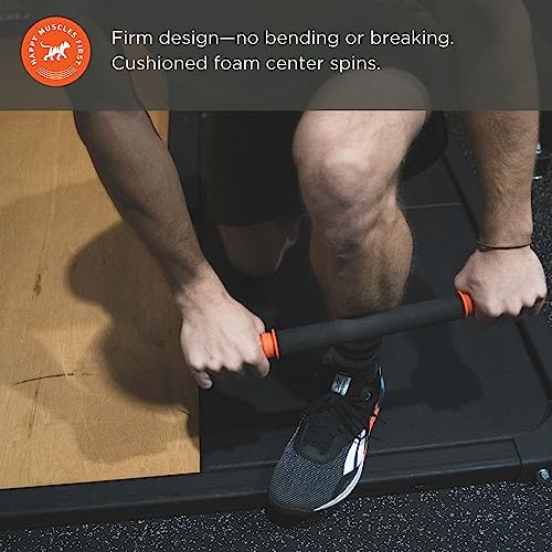 Tiger Tail 18in Massage Stick Portable Roller, Handheld, Deep Tissue Foam Roller, Body Massage and Myofascial Release Tool for Legs, Neck, Calves, Thighs, Shins & Back, The Original 18, Made in USA - size: 18" Plus Happy Muscles eBook