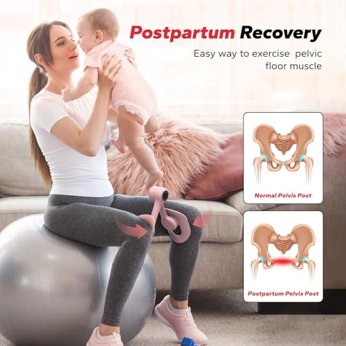 MERACH Thigh Trainer, Pelvic Floor Exercise Devices with Resistance Band, Inner Thigh Exerciser for Women, Home Fitness Equipment for Hip/Leg/Butt