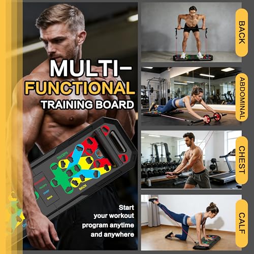 IUT Solid Push Up Board 15 in 1 Home Workout Equipment Multi-Functional Pushup Stands System Fitness Floor Chest Muscle Exercise Professional Equipment Burn Fat - color: M5