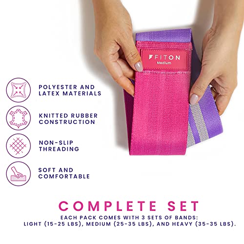 FitOn Resistance Bands 3 Pack Loop Bands for Home Gym Workout Training