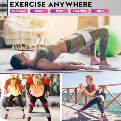Resistance Bands for Working Out with Workout Bands Guide. 3 Booty Bands for Women Men Fabric Elastic Bands for Exercise Bands Resistance Bands for Legs Bands for Working Out Hip Thigh Glute Bands Set