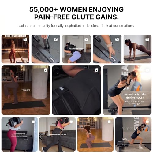 Hip Thrust Belt with Dual-Strap Design – Booty Builder for Heavy Dumbbells, Kettlebells & Plates Up to 400 lbs – Comfortable Glute Workout Equipment for Women – Coach Tested – Home & Gym Use.