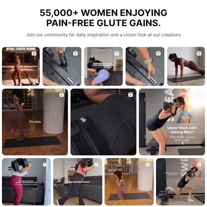 Hip Thrust Belt with Dual-Strap Design – Booty Builder for Heavy Dumbbells, Kettlebells & Plates Up to 400 lbs – Comfortable Glute Workout Equipment for Women – Coach Tested – Home & Gym Use.