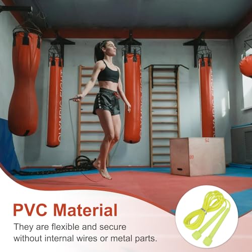 PATIKIL Jump Rope PVC, 32 Pcs Adjustable Speed Skipping Rope Tangle-Free Exercise Equipment for Workout Women Men Outdoor Training Home Fitness, 4 Color