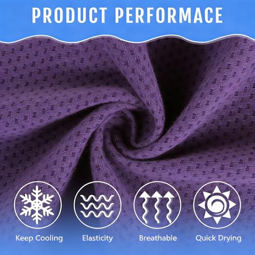 QBrand 60 Pack Cooling Towels, 40"x12" Ice Breathable Chilly Sweat Rag Microfiber Workout Rags for Gym Towels for Neck and Face for Yoga Golf Sport Running (PP-60)