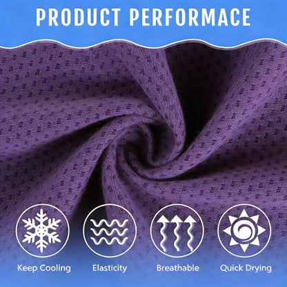 QBrand 60 Pack Cooling Towels, 40"x12" Ice Breathable Chilly Sweat Rag Microfiber Workout Rags for Gym Towels for Neck and Face for Yoga Golf Sport Running (PP-60)