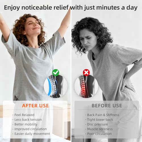 4-in-1 Electric Lumbar Traction Device, Back Massager with Adjustable Air Traction ,3 Level Heating, Vibration and Therapy,Lower Back Massager for Sciatica Relief, Office Lumbar Pressure & Stiffness