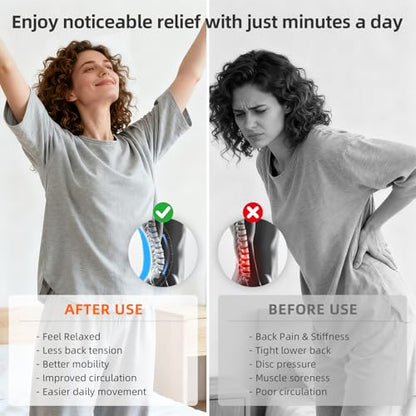 4-in-1 Electric Lumbar Traction Device, Back Massager with Adjustable Air Traction ,3 Level Heating, Vibration and Therapy,Lower Back Massager for Sciatica Relief, Office Lumbar Pressure & Stiffness