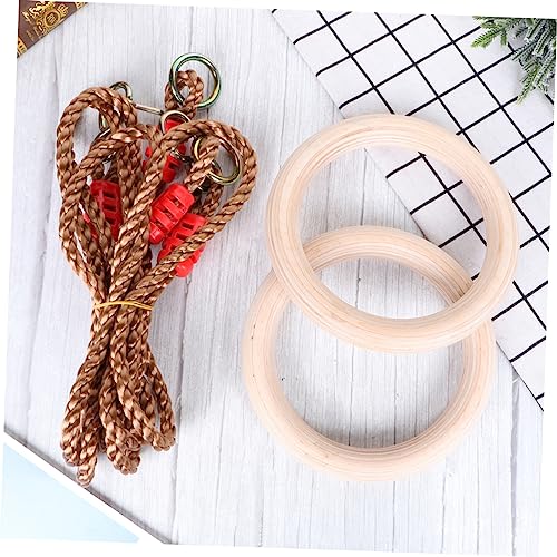 Sosoport Adjustable Rings Boys and Girls Gymnastic Rings with Rope Indoor Exercise for Full Body Strength