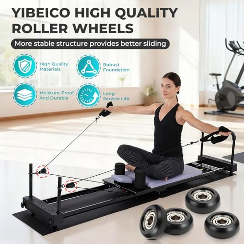 Roller Wheels for Aero Pilates Reformer, Replacement Roller Wheels for Pilates Reformer Machines, Smooth and Quiet Glide