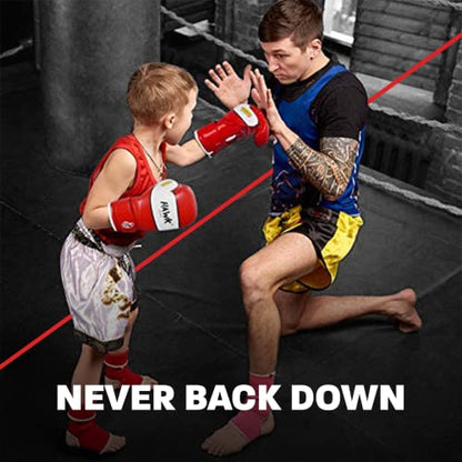 Kids Boxing Gloves for Kids Children Youth Punching Bag Kickboxing Muay Thai Mitts MMA Training Sparring Gloves - color: Red, size: 4 oz