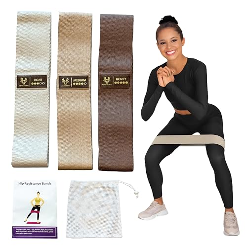 Resistance Loop Exercise Bands, 3 Set of Stretch Bands for Booty Legs, Pilates Bands, Resistance Bands for Fitness, Strength Training, Physical Therapy, Workout Bands for Women, Yoga Band
