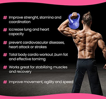 Gymenist Exercise Kettlebell Fitness Workout Body Equipment Choose Your Weight Size - size: 12.0 Pounds