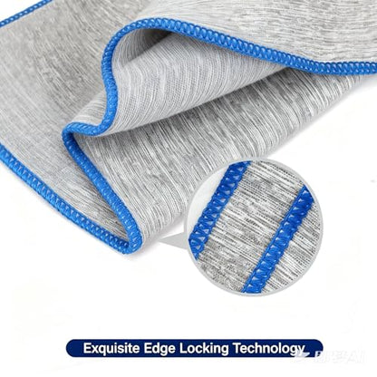 Microfiber Gym Towels 3 Pack, Quick Dry Workout Towel, Fast Drying Sweat Towel for Men & Women, Workout Gear, Yoga, Camping, Hiking, Gym Gifts - 16x26.8 Inch, Heather Grey