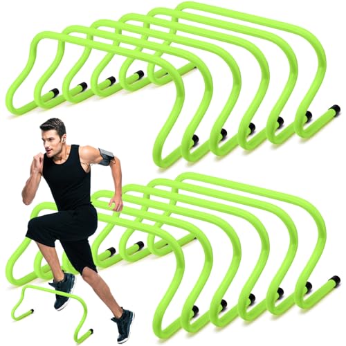 12 Pcs 9" Speed Training Agility Hurdles for Athletes Reliable Training Hurdle Plyometric All Purpose Practice Equipment for Soccer Basketball Football