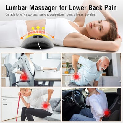 USUIE Cordless Lumbar Support Pillow, Lower Back Massager for Pain Relief