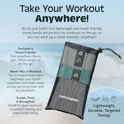 Retrospec Engage Resistance Booty Bands - color: Ocean's Bottom