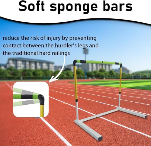 Adjustable Height Training Hurdle Newly Upgraded Injury-Reducing Track & Field Hurdles for Athletes & Adults