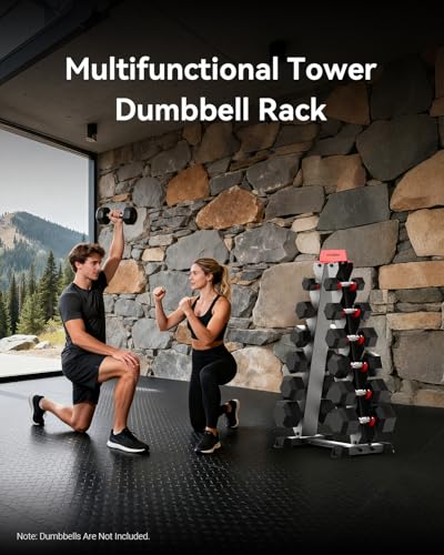 HARISON 6-Tier Dumbbell Rack Stand, A-Frame Design Weight Rack for Dumbbells, Strength Training Dumbbells Storage Rack for Home Gym (Rack Only)