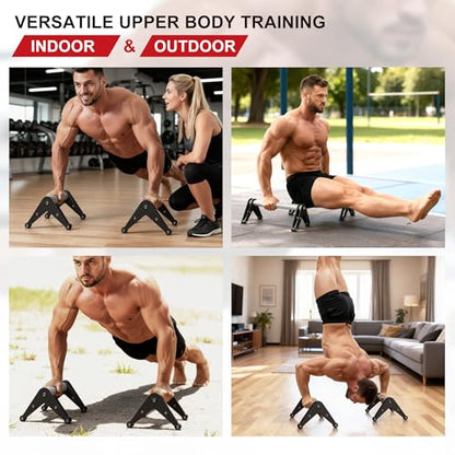 Push Up Bar - Heavy-Duty Stainless Steel Pushup Stands with Non-Slip Base, 660LB Capacity, Portable Home Gym Equipment for Strength Training & Floor Workout