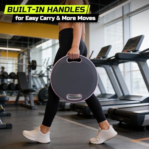 Wobble Aerobic Step Platform Balance Board with Non-skid Tpr Bump Surface, 360 Rotation for Stability Training, Versatile Home Gym Exercise Workout Step Aerobics Platform
