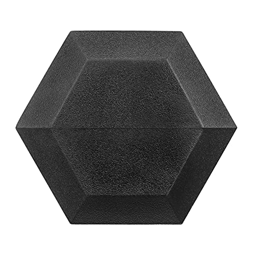 Hex Dumbbells Rubber Coated Cast Iron Hex Black Dumbbell Free Weights for Exercises - style: 20 Pounds / Pair