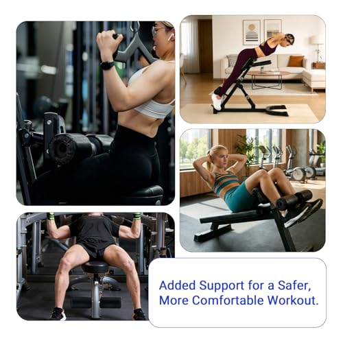 2PCS High-Resilience Leg Extension Pad Replacement for Gym Machines, Stable High-Support Foam Roller, Durable No Peel or Crumble for Leg Curl, Bench, Inversion Table