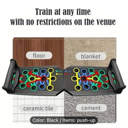 28 in 1 Push Up Board, Foldable Multi-Functional Pushup Stands System, Professional Floor Chest Muscle Training Equipment Home Gym for Men and Women, Gift for Fitness Enthusiasts