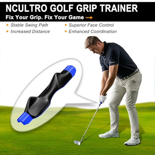 Golf Grip Trainer Right Hand, Grip Trainer Golf Club, Correct Hand Position - color: blue