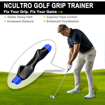 Golf Grip Trainer Right Hand, Grip Trainer Golf Club, Correct Hand Position - color: blue