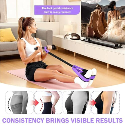 Multifunction Pedal Resistance Band with Handle,Tube/Petal/Foot/Full Body Resistance Bands with Handles,Multifunctional Foot Pedal Resistance Band,Leg Raise Straps.