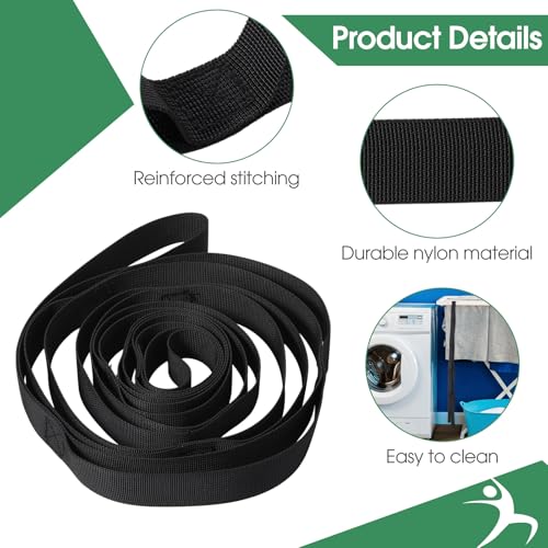 8 Pack Stretching Strap with 10 Loops Bulk Yoga Strap Bulk for Physical Therapy Stretch Bands with Loops Non Elastic Bands for Exercise Dance