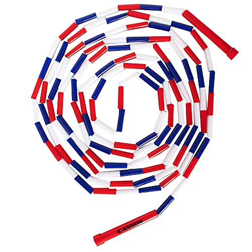 Cannon Sports Segmented Jump Ropes for Indoor and Outdoor Fitness - color: 16 Feet - Red/White/Blue