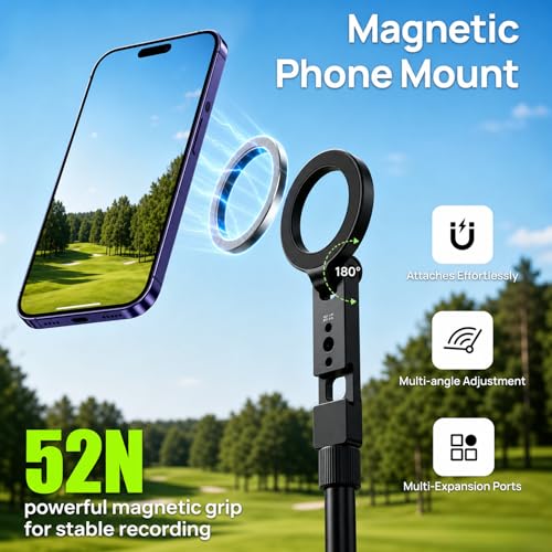 Golf Tripod for Swing Recording & Analysis, 59" Extra-Height