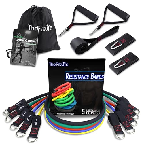 TheFitLife Resistance Bands Set with Handles, Door Anchor and Ankle Straps