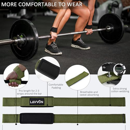 Squat Pad Set - Foam Barbell Pad for Squats Cushion, Lunges & Bar Padding for Hip Thrusts - Standard Olympic Weight Bar Pad - With Ankle Straps, Wrist Straps for Weightlifting