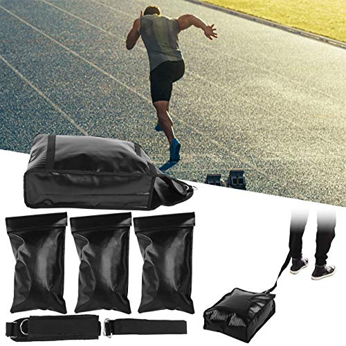 Adjustable Sandbag Weight Loading System with Waist Belt, Fitness Training Sand Bags for Running Exercise, 360 - Degree Adjustable Resistance Equipment with Handles for Strength an