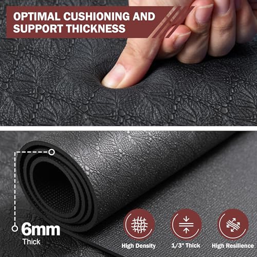 Stepwaver Extra Large Exercise Mat, 6'x4'/ 7'x5'/ 8'x5'/ 9'x5'/10'x5' (6mm) - size: 8'×5'×0.25"