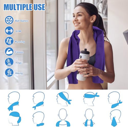 4 Pack Cool Towels for Gym Yoga Fitess Running Hiking Tennis,Cooling Towel for Neck and Face(4 Pack-04) - color: 4 Pack-04