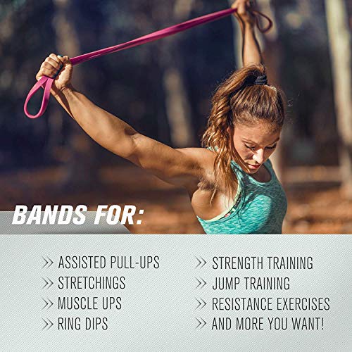 RitFit Pull Up Assist Band - Premium Resistance Band for Pull Up Assistance, Resistance Training, Body Stretching, Powerlifting, Mobility Training - color: Combo