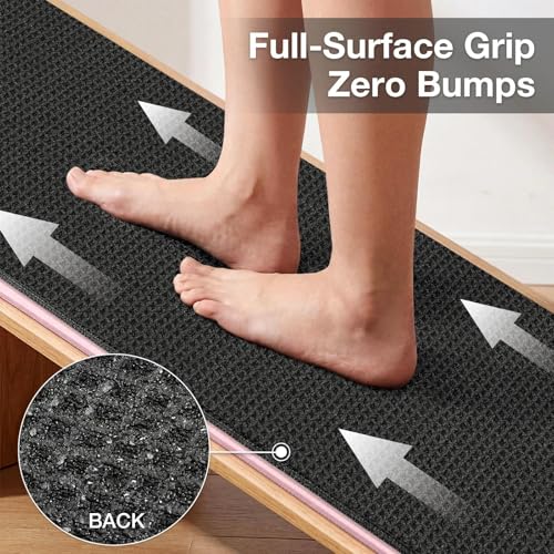 Hot Yoga Mat Towel,Microfiber Yoga Mat Towels Non Slip for Hot Yoga Absorbent Microfiber Sweat Anti-Slip Grip Injury Free,26.5" X 72" -Pilates Gear,Exercise,Fitness Black