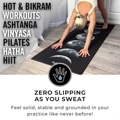 Plyopic. All In One Yoga Mat | Luxury Sweat-Grip Mat/Towel Combo | Ideal for Yoga, Hot Yoga, Bikram, Pilates, Workout & Exercise | Eco-Friendly Natural Rubber