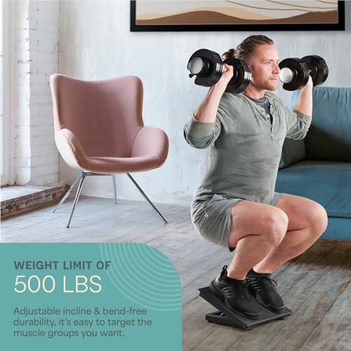 Lifepro InclineX Slant Board — Adjustable Calf Stretch Board with Nordic Strap — 4-Angle Incline for Calf Stretching, Squats & Ankle Mobility & Holiday Gifts