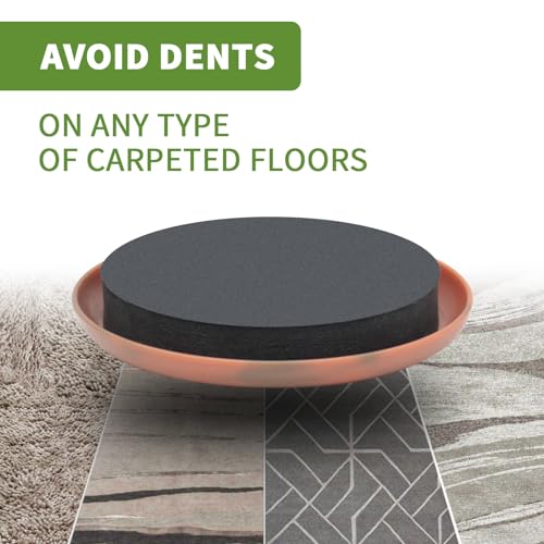 Furniture Sliders for Carpet 16 PCS - 2 1/2" Brown Coffee - size: 16 PCS 2 1/2 inch Brown Coffee