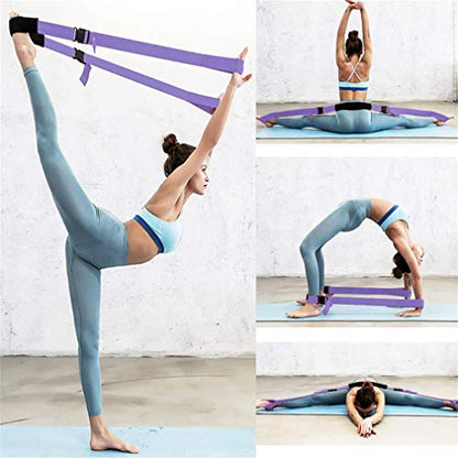 Fitness Stretch Strap - Adjustable Leg Stretch Band to Improve Body Flexibility, Premium Stretching Equipment for Exercise, Physical Therapy, Pilates Dance Gymnastics Cheerleading Training