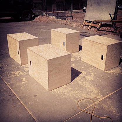 3 in 1 Plyometric Box: 16"x20"x24" Flatpack