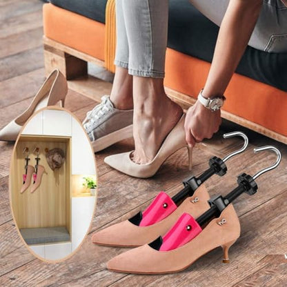 eachway Shoe Stretcher Shoe Trees,Adjustable Length & Width for Men and Women（For Women's 5.5-10 - color: S (for Women's 5.5-10)rose