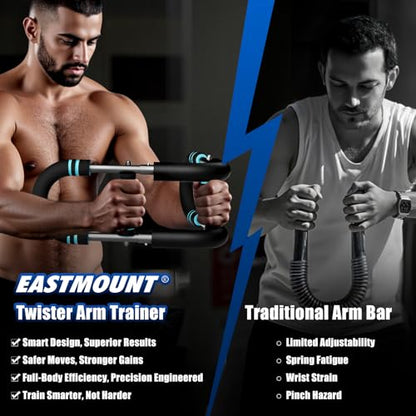 EAST MOUNT Twister Arm Trainer 20-110lb Adjustable Chest Workout Equipment for Men Women Portable Spring Resistance Muscle Builder Strength Training for Arms Chest Shoulders for Home Gym Fitness